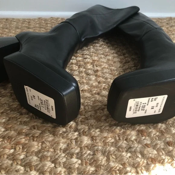 Jeffrey Campbell Black Heeled Boots with Chunky Heel - Picture 12 of 14